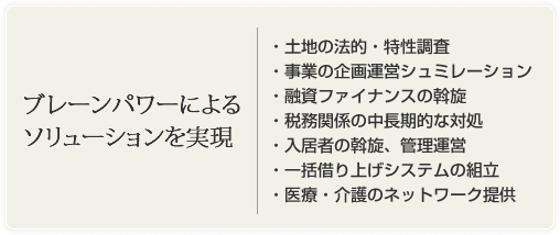 ブレーンパワーによるソリューションを実現